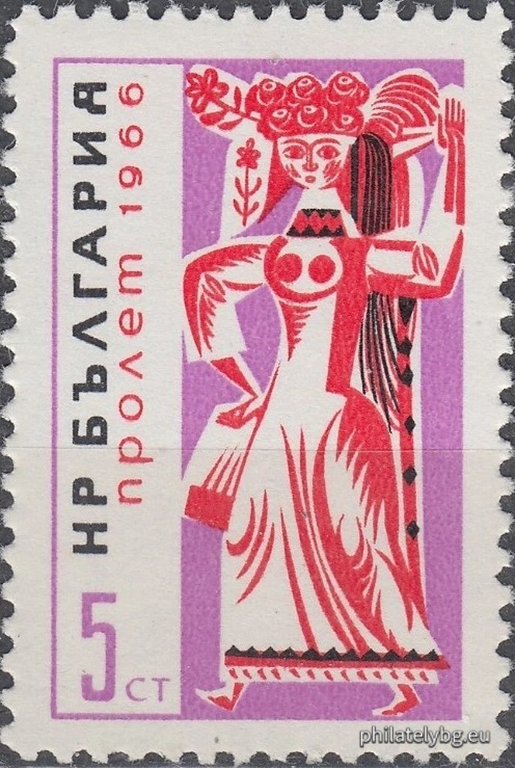 10.01.1966 - „ Пролет 1966. “ - шест пощенски марки.