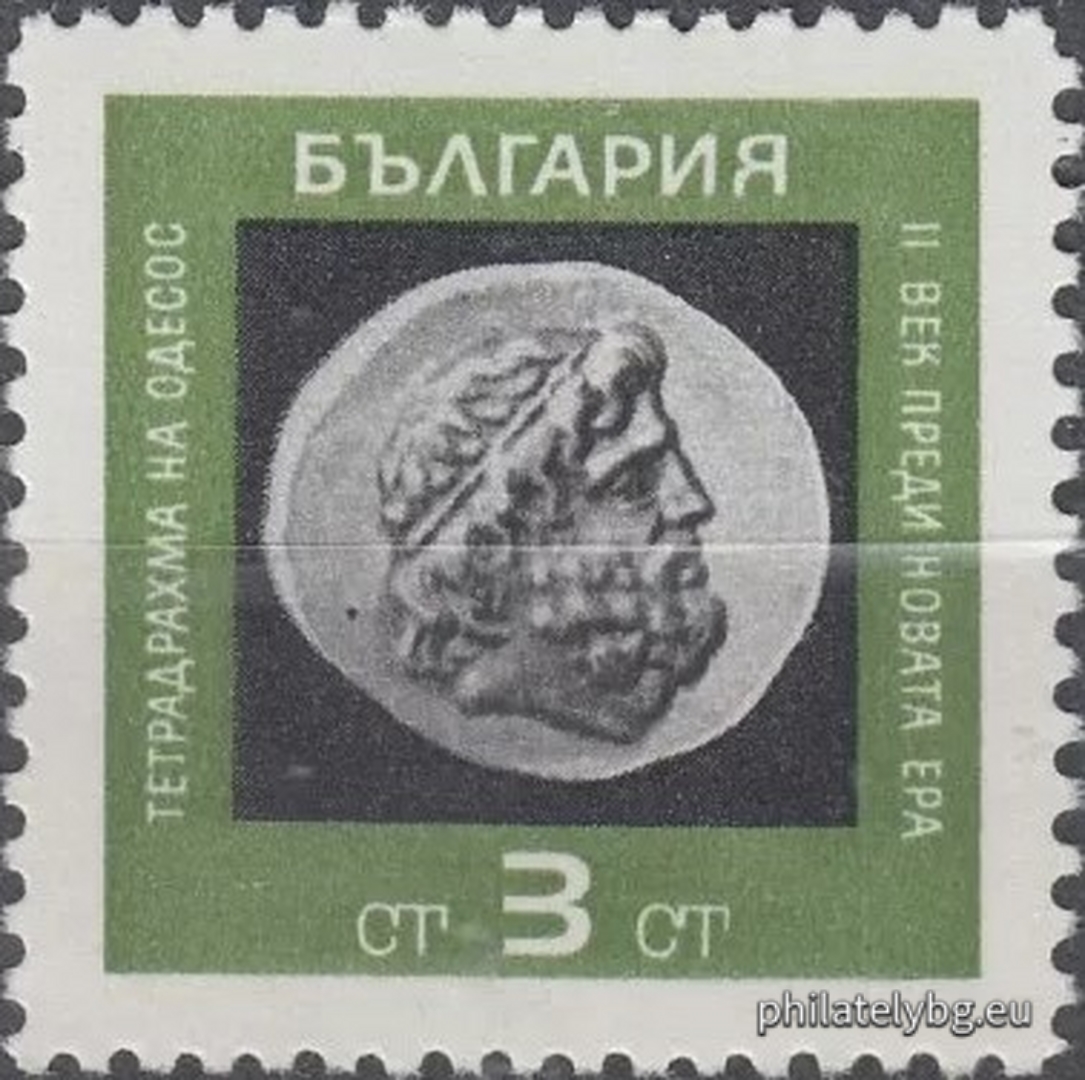 30.03.1967 - „ Антични монети . “ - шест пощенски марки.