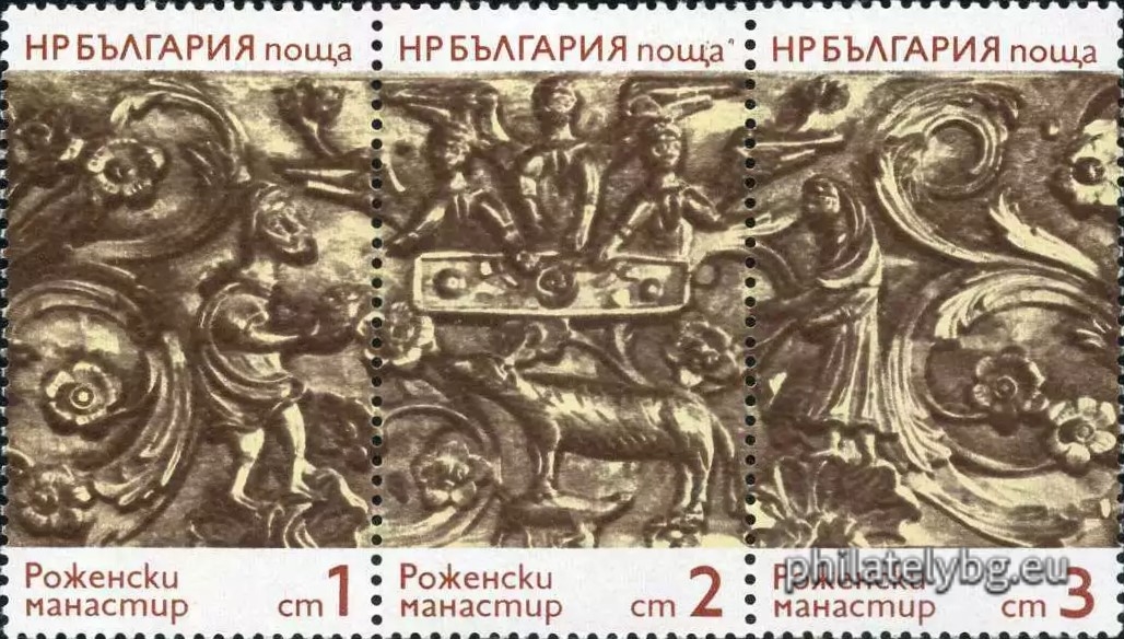 15.01.1974 - „ Народно творчество - дърворезба . “ - седем пощенски марки.