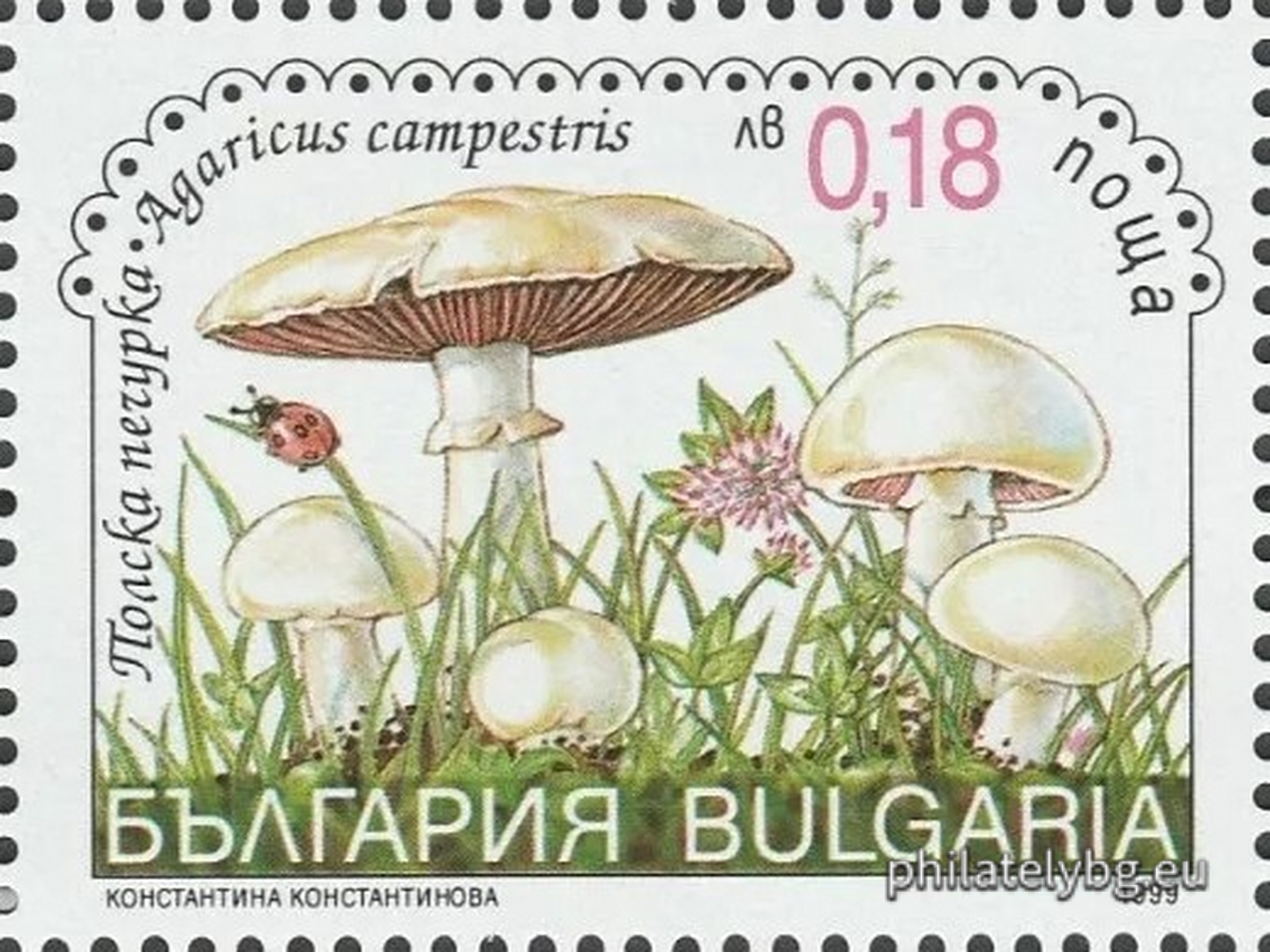 27.07.1999 - „ Ядливи гъби . “ - четири пощенски марки.