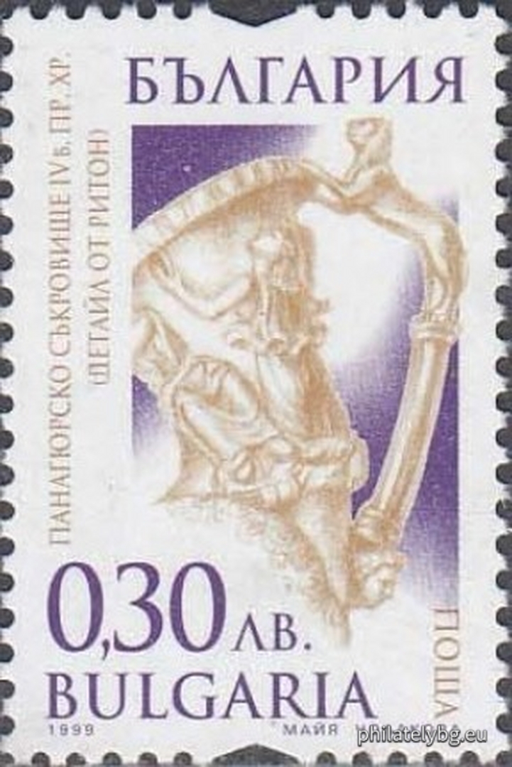 15.11.1999 - „ Редовни - Панагюрско златно съкровище , IV в. пр..Хр. “ - пет пощенски марки.