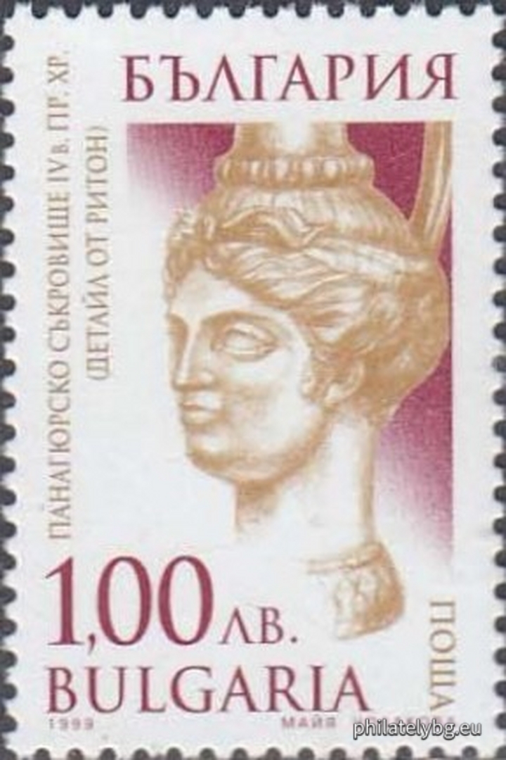 15.11.1999 - „ Редовни - Панагюрско златно съкровище , IV в. пр..Хр. “ - пет пощенски марки.
