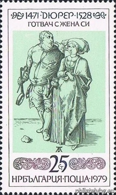 Engravings by Albrecht Dürer: 2854 - “The Four Women” 1497; 2855 - “Three Peasants in Conversation” c. 1496-1497; 2856 - “A Cook with His Wife” c. 1496; 2857 - “Eobanus Jesus” 1526