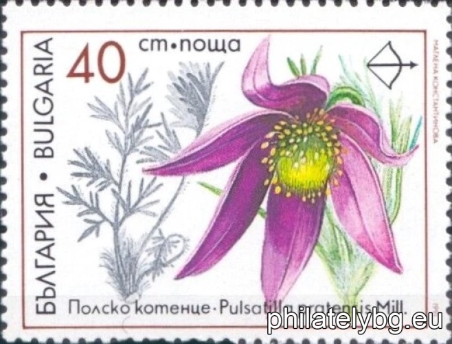 "Action 2000 for environmental protection - rare medicinal plants." - six postage stamps.