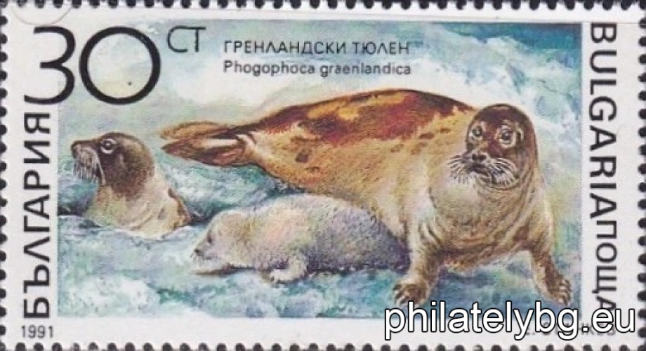 "Marine mammals." - six postage stamps.
