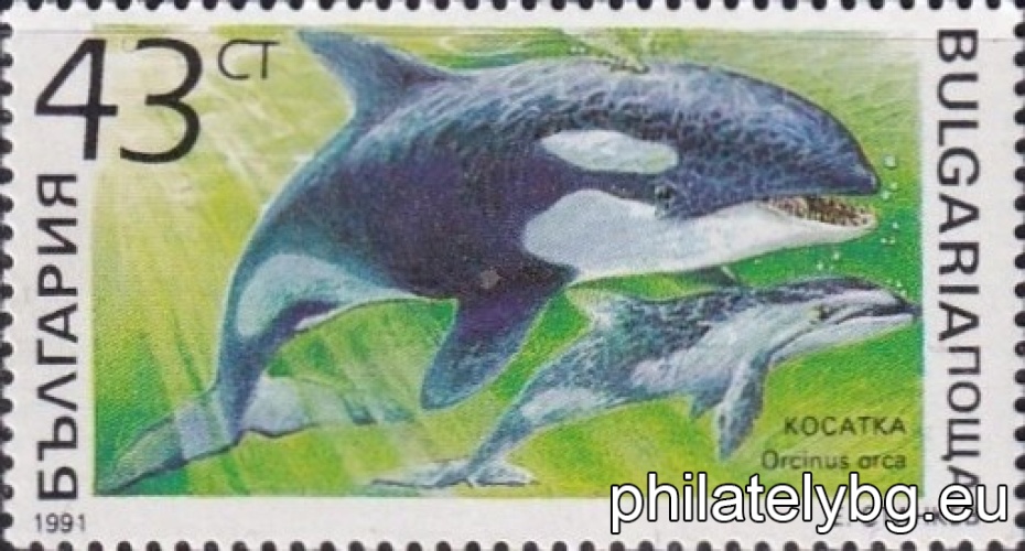 "Marine mammals." - six postage stamps.