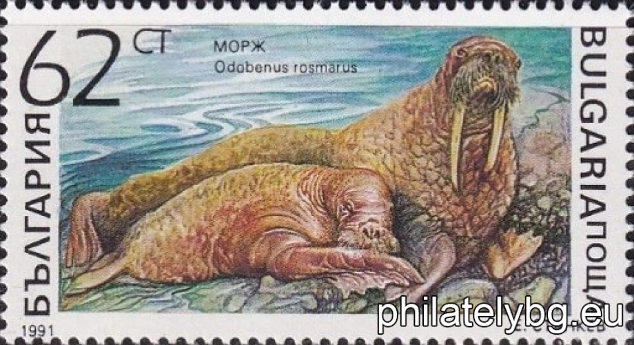 "Marine mammals." - six postage stamps.