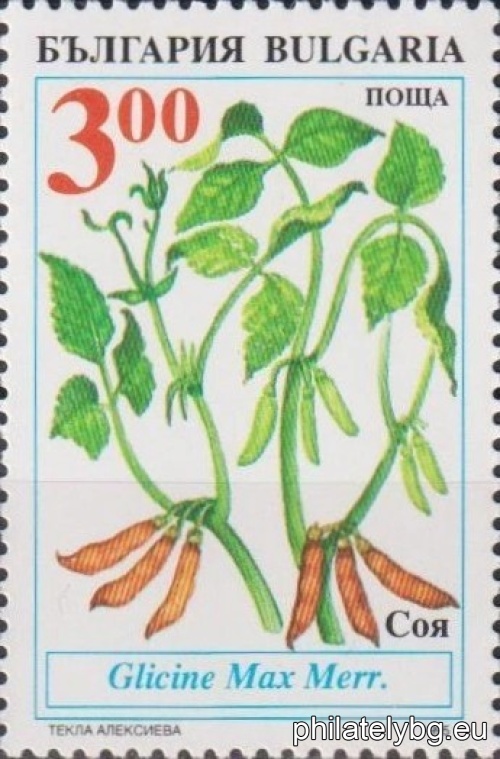 "Traditional agricultural crops for Bulgaria." - six postage stamps.