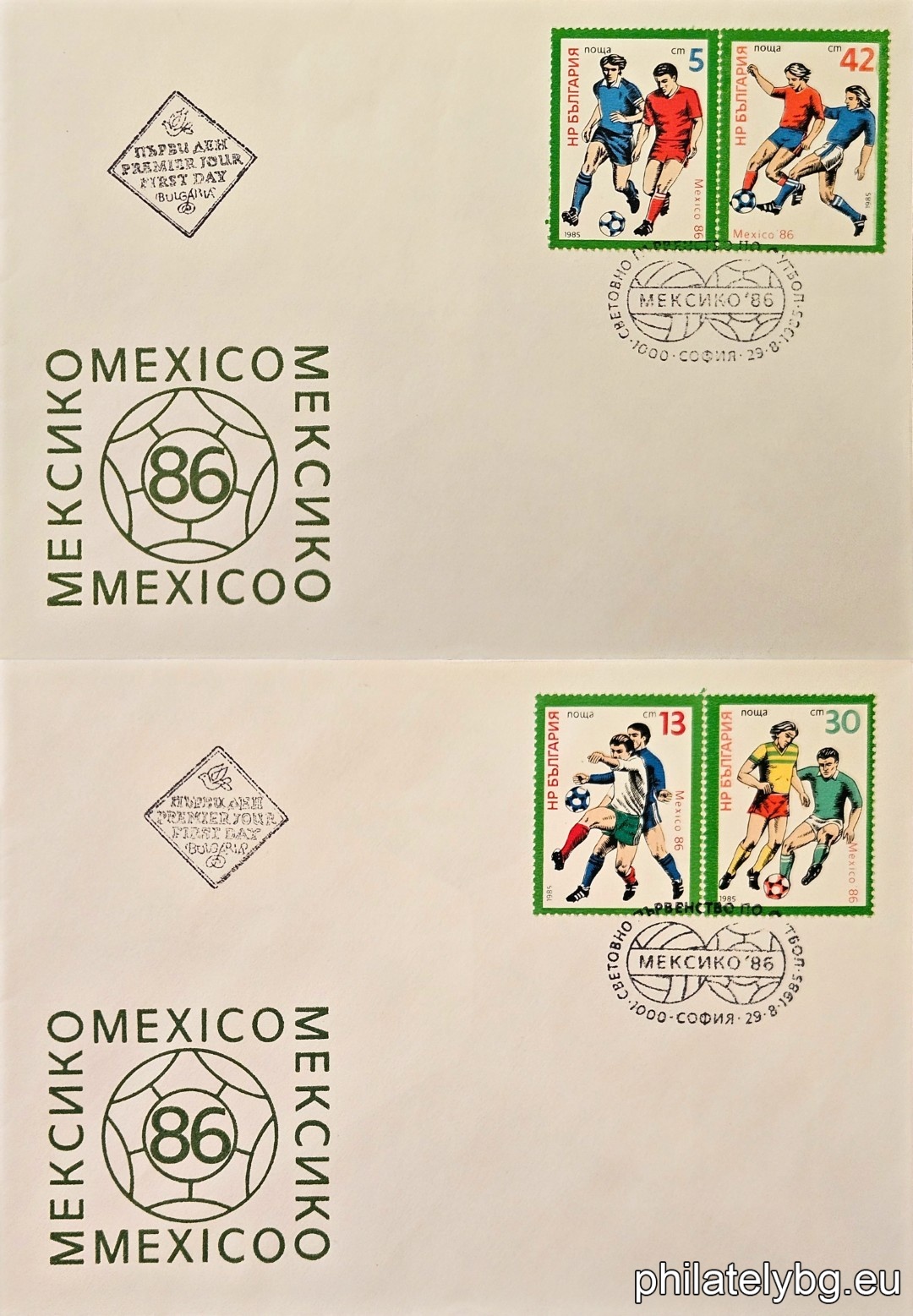 Two first-day envelopes.