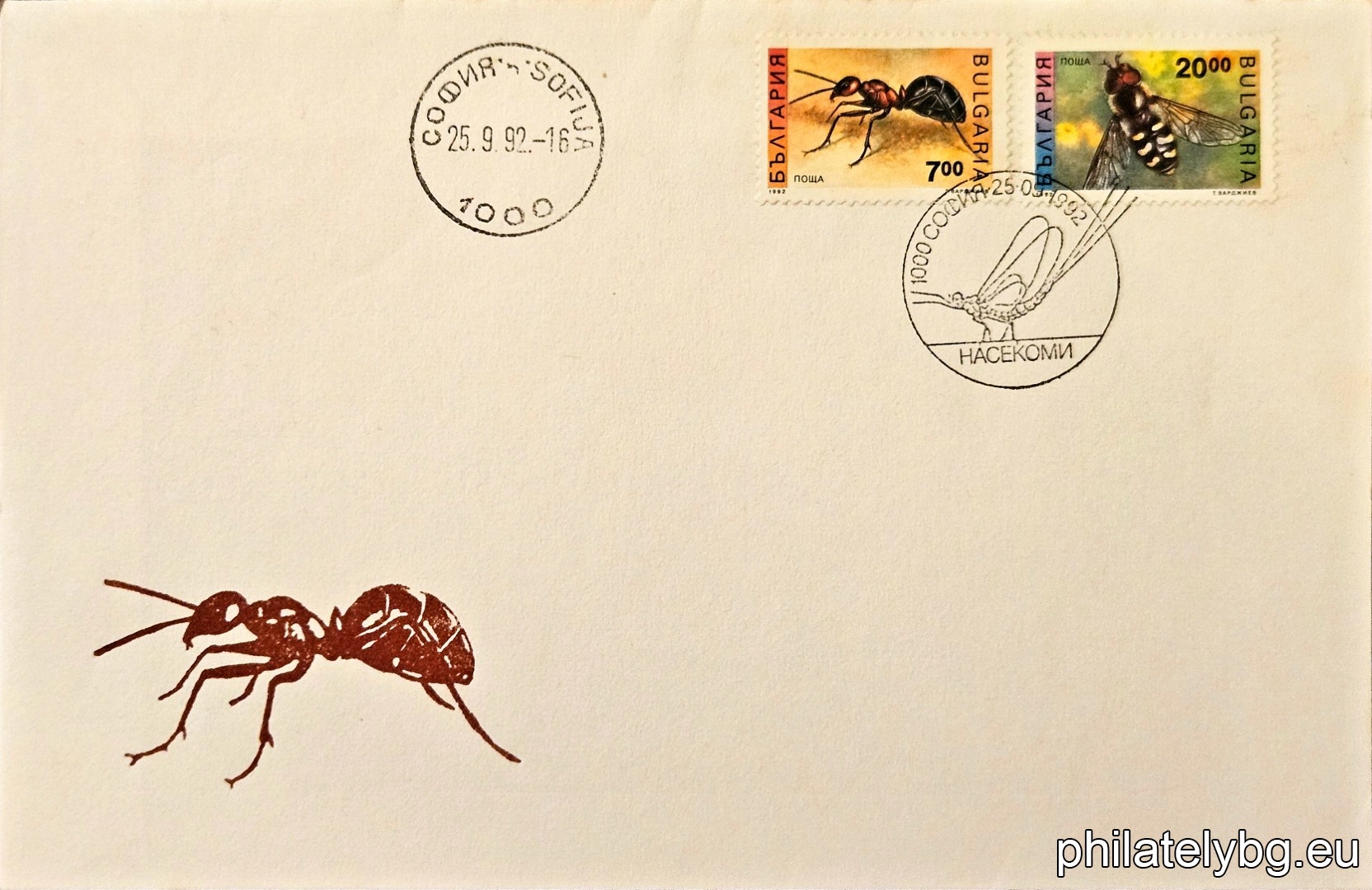 4014 - red forest ant; 4015 - yellow-fronted hoverfly.