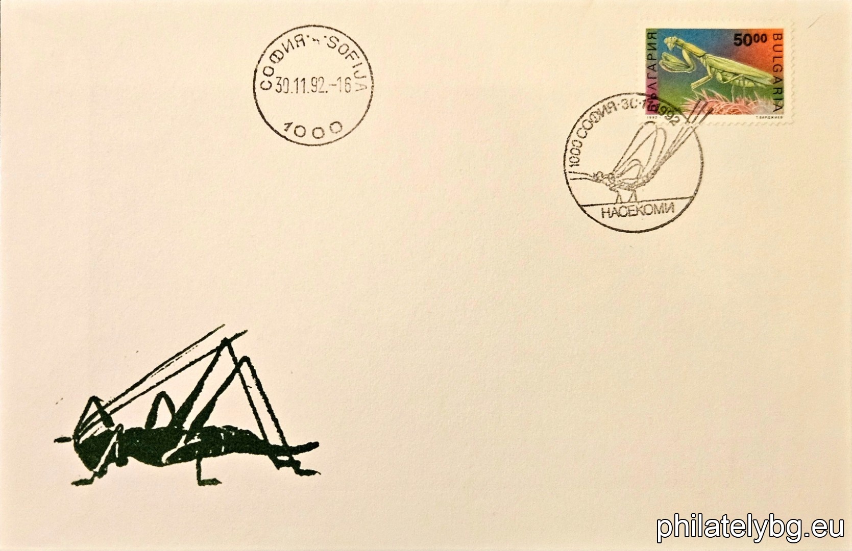 4032 - variegated long-antennaed grasshopper; 4033 - common praying mantis.